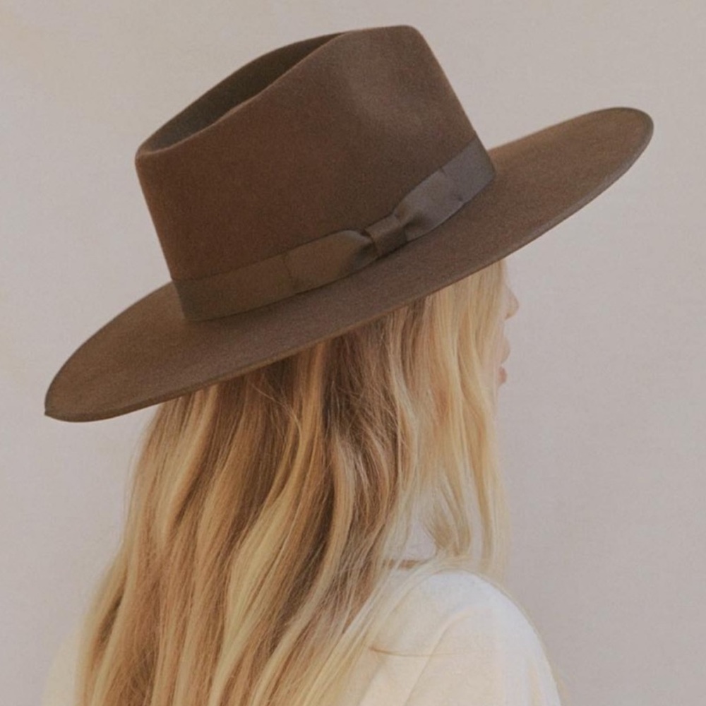 Lack Of Color Wide Brim Fedora in Dark Brown - Picture 6 of 15